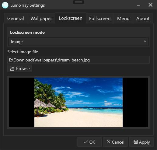 Lumotray - A Multipurpose, Multimonitor Wallpaper Manager, Lockscreen 