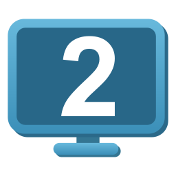 Display 2 icon with a larger number